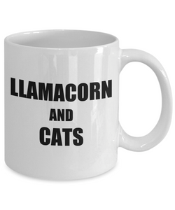 Llamacorn Cat Mug Funny Gift Idea for Novelty Gag Coffee Tea Cup-Coffee Mug