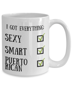 Puerto Rican Coffee Mug Rico Pride Sexy Smart Funny Gift for Humor Novelty Ceramic Tea Cup-Coffee Mug