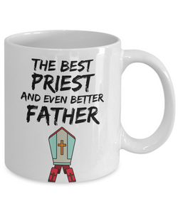 Priest Dad Mug - Best Priest Father Ever - Funny Gift for Priest Daddy-Coffee Mug