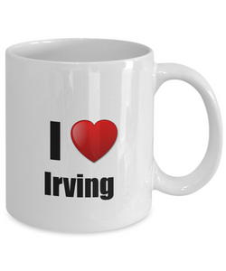Irving Mug I Love City Lover Pride Funny Gift Idea for Novelty Gag Coffee Tea Cup-Coffee Mug