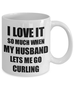 Curling Mug Funny Gift Idea For Wife I Love It When My Husband Lets Me Novelty Gag Sport Lover Joke Coffee Tea Cup-Coffee Mug