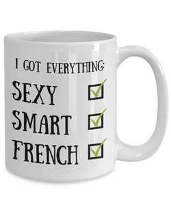 French Coffee Mug France Pride Sexy Smart Funny Gift for Humor Novelty Ceramic Tea Cup-Coffee Mug