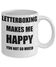 Load image into Gallery viewer, Letterboxing Mug Lover Fan Funny Gift Idea Hobby Novelty Gag Coffee Tea Cup Makes Me Happy-Coffee Mug