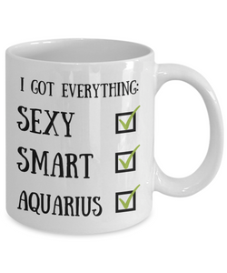 Aquarius Astrology Mug Astrological Sign Sexy Smart Funny Gift for Humor Novelty Ceramic Tea Cup-Coffee Mug