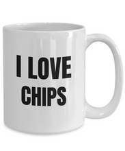 Load image into Gallery viewer, I Love Chips Mug Funny Gift Idea Novelty Gag Coffee Tea Cup-Coffee Mug