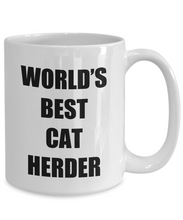 Load image into Gallery viewer, Worlds Best Cat Herder Mug Funny Gift Idea for Novelty Gag Coffee Tea Cup-[style]
