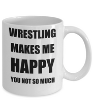 Load image into Gallery viewer, Wrestling Mug Lover Fan Funny Gift Idea Hobby Novelty Gag Coffee Tea Cup Makes Me Happy-Coffee Mug