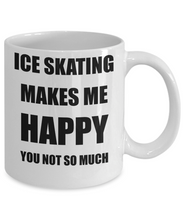 Load image into Gallery viewer, Ice Skating Mug Lover Fan Funny Gift Idea Hobby Novelty Gag Coffee Tea Cup Makes Me Happy-Coffee Mug