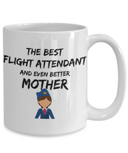 Load image into Gallery viewer, Flight Attendant Mom Mug Best Mother Funny Gift for Mama Novelty Gag Coffee Tea Cup Blue Suit-Coffee Mug