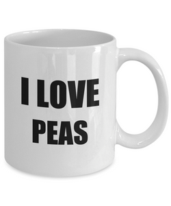 I Love Peas Mug Funny Gift Idea Novelty Gag Coffee Tea Cup-Coffee Mug