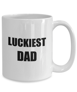 Luckiest Dad Mug Funny Gift Idea for Novelty Gag Coffee Tea Cup-[style]