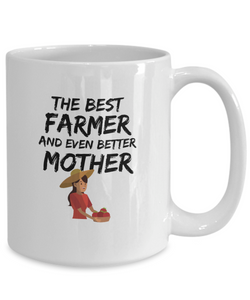 Farmer Mom Gift Best Mother Funny Mug for Mama Novelty Gag Coffee Tea Cup-Coffee Mug