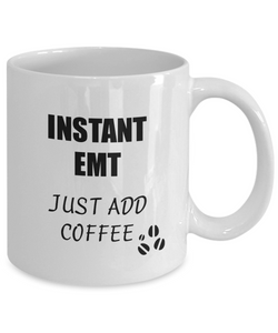 Emt Mug Instant Just Add Coffee Funny Gift Idea for Corworker Present Workplace Joke Office Tea Cup-Coffee Mug