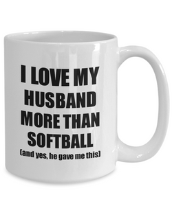 Softball Wife Mug Funny Valentine Gift Idea For My Spouse Lover From Husband Coffee Tea Cup-Coffee Mug