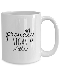 Proudly Vegan Mug 15oz-Coffee Mug