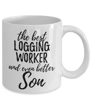 Load image into Gallery viewer, Logging Worker Son Funny Gift Idea for Child Coffee Mug The Best And Even Better Tea Cup-Coffee Mug