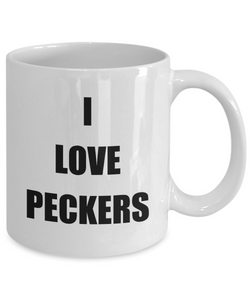 I Love Peckers Mug Funny Gift Idea Novelty Gag Coffee Tea Cup-Coffee Mug