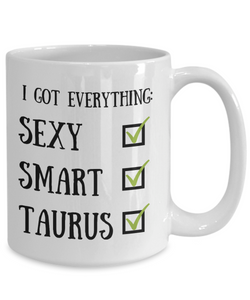 Taurus Astrology Mug Astrological Sign Sexy Smart Funny Gift for Humor Novelty Ceramic Tea Cup-Coffee Mug