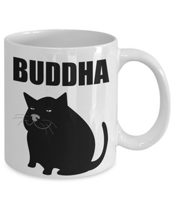Buddha Cat Mug Funny Gift Idea for Novelty Gag Coffee Tea Cup-Coffee Mug