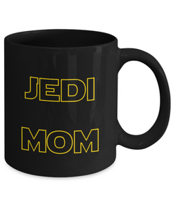 Jedi mom black mug yellow 2-Coffee Mug