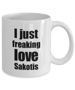Sakotis Lover Mug I Just Freaking Love Funny Gift Idea For Foodie Coffee Tea Cup-Coffee Mug
