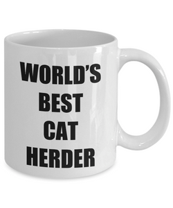 Worlds Best Cat Herder Mug Funny Gift Idea for Novelty Gag Coffee Tea Cup-[style]