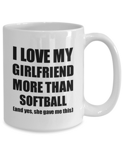 Softball Boyfriend Mug Funny Valentine Gift Idea For My Bf Lover From Girlfriend Coffee Tea Cup-Coffee Mug