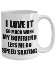 Load image into Gallery viewer, Speed Skating Mug Funny Gift Idea For Girlfriend I Love It When My Boyfriend Lets Me Novelty Gag Sport Lover Joke Coffee Tea Cup-Coffee Mug