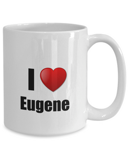Eugene Mug I Love City Lover Pride Funny Gift Idea for Novelty Gag Coffee Tea Cup-Coffee Mug