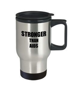 AIDS Travel Mug Awareness Survivor Gift Idea for Hope Cure Inspiration Coffee Tea 14oz Commuter Stainless Steel-Travel Mug
