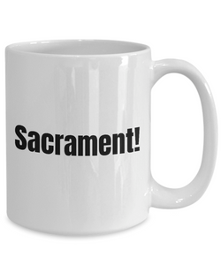 Sacrament Mug Quebec Swear In French Expression Funny Gift Idea for Novelty Gag Coffee Tea Cup-Coffee Mug