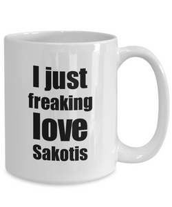 Sakotis Lover Mug I Just Freaking Love Funny Gift Idea For Foodie Coffee Tea Cup-Coffee Mug
