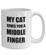 Load image into Gallery viewer, Cat Giving Finger Mug Funny Gift Idea for Novelty Gag Coffee Tea Cup-[style]