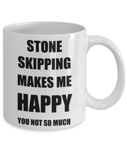Load image into Gallery viewer, Stone Skipping Mug Lover Fan Funny Gift Idea Hobby Novelty Gag Coffee Tea Cup Makes Me Happy-Coffee Mug