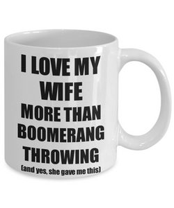 Boomerang Throwing Husband Mug Funny Valentine Gift Idea For My Hubby Lover From Wife Coffee Tea Cup-Coffee Mug