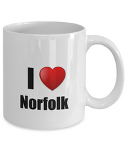 Load image into Gallery viewer, Norfolk Mug I Love City Lover Pride Funny Gift Idea for Novelty Gag Coffee Tea Cup-Coffee Mug