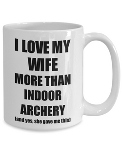 Indoor Archery Husband Mug Funny Valentine Gift Idea For My Hubby Lover From Wife Coffee Tea Cup-Coffee Mug