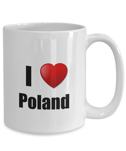 Poland Mug I Love Funny Gift Idea For Country Lover Pride Novelty Gag Coffee Tea Cup-Coffee Mug