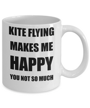 Load image into Gallery viewer, Kite Flying Mug Lover Fan Funny Gift Idea Hobby Novelty Gag Coffee Tea Cup Makes Me Happy-Coffee Mug