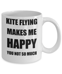 Kite Flying Mug Lover Fan Funny Gift Idea Hobby Novelty Gag Coffee Tea Cup Makes Me Happy-Coffee Mug