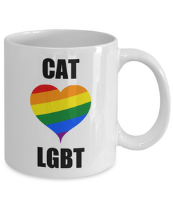 Cat Lgbt Mug Love Funny Gift Idea for Novelty Gag Coffee Tea Cup-Coffee Mug