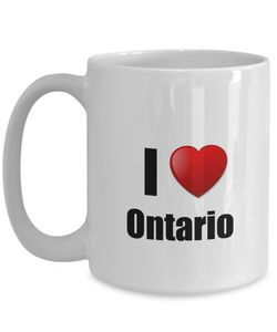 Ontario Mug I Love State Lover Pride Funny Gift Idea for Novelty Gag Coffee Tea Cup-Coffee Mug