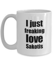 Load image into Gallery viewer, Sakotis Lover Mug I Just Freaking Love Funny Gift Idea For Foodie Coffee Tea Cup-Coffee Mug