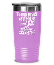 Load image into Gallery viewer, Funny Timing Device Assembler Dad Tumbler Gift Idea for Father Gag Joke Nothing Scares Me Coffee Tea Insulated Cup With Lid-Tumbler