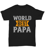 Load image into Gallery viewer, Papa T-Shirt World Best Papa Cute Dad Gift Unisex Tee-Shirt / Hoodie