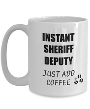 Load image into Gallery viewer, Sheriff Deputy Mug Instant Just Add Coffee Funny Gift Idea for Corworker Present Workplace Joke Office Tea Cup-Coffee Mug