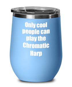 Funny Chromatic Harp Player Wine Glass Musician Gift Gag Insulated Tumbler with Lid-Wine Glass