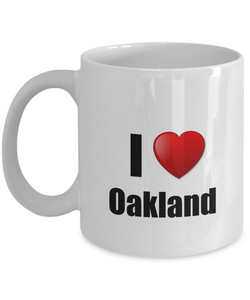 Oakland Mug I Love City Lover Pride Funny Gift Idea for Novelty Gag Coffee Tea Cup-Coffee Mug