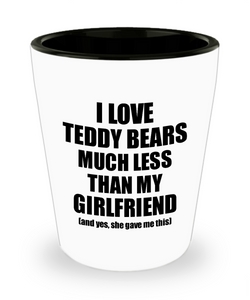 Teddy Bears Boyfriend Shot Glass Funny Valentine Gift Idea For My Bf From Girlfriend I Love Liquor Lover Alcohol 1.5 oz Shotglass-Shot Glass