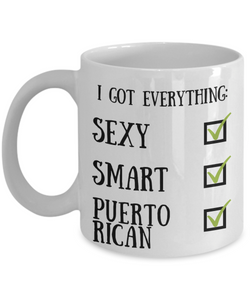 Puerto Rican Coffee Mug Rico Pride Sexy Smart Funny Gift for Humor Novelty Ceramic Tea Cup-Coffee Mug